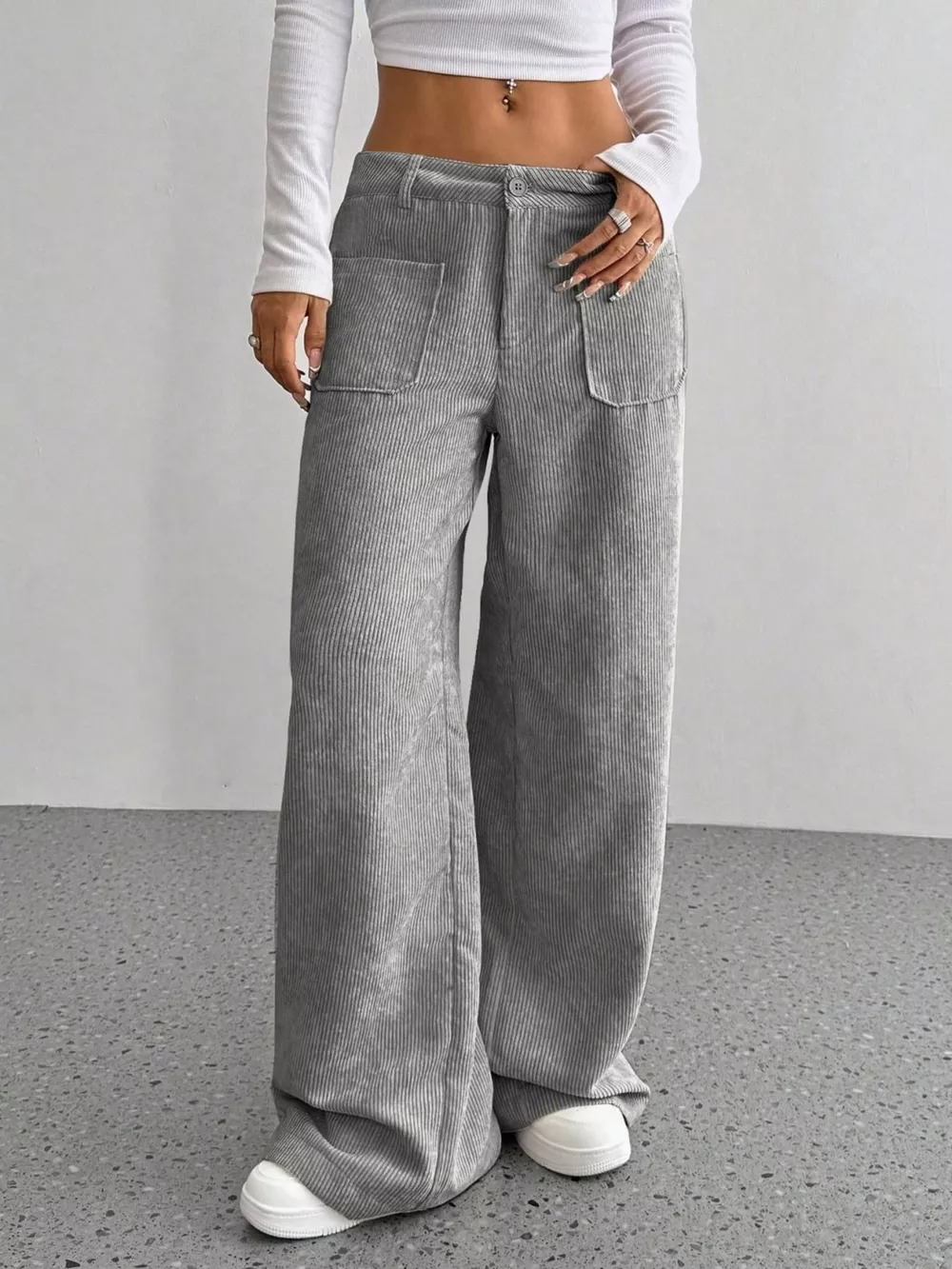 Wide Leg Corduroy Pants, image 9