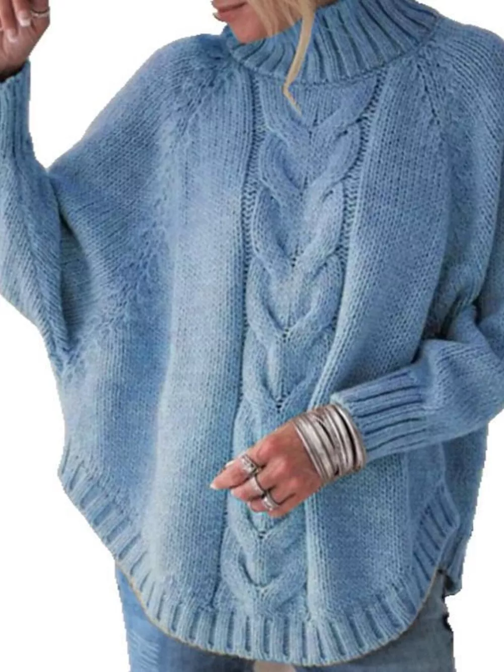 Cable-Knit Long Sleeve Sweater, image 18