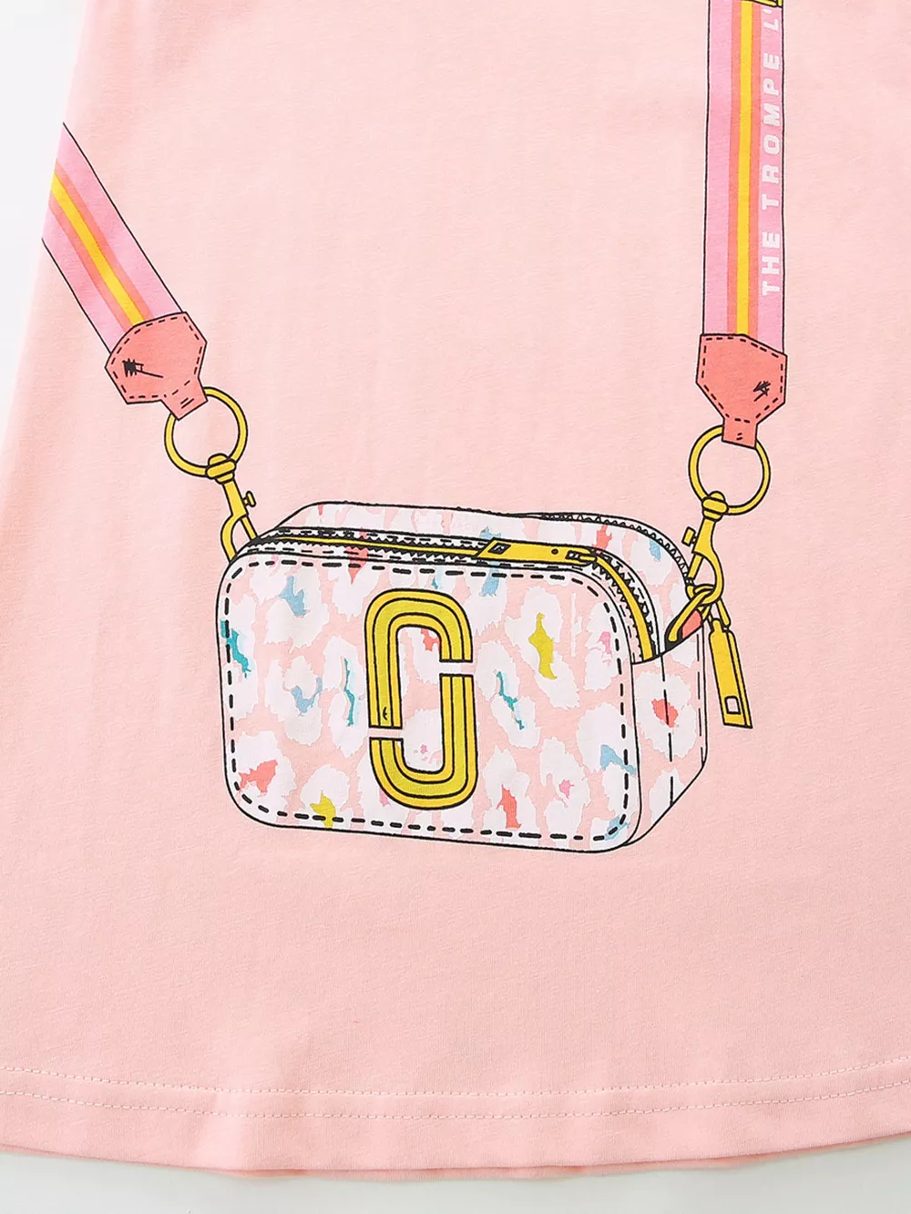 Children's Cartoon Bag Print Ruffled Dress, image 4