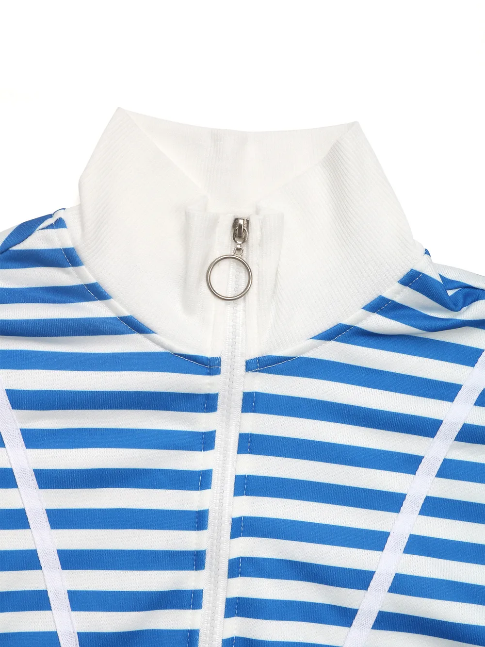 Striped Quarter Zip Long Sleeve Hoodie, image 4