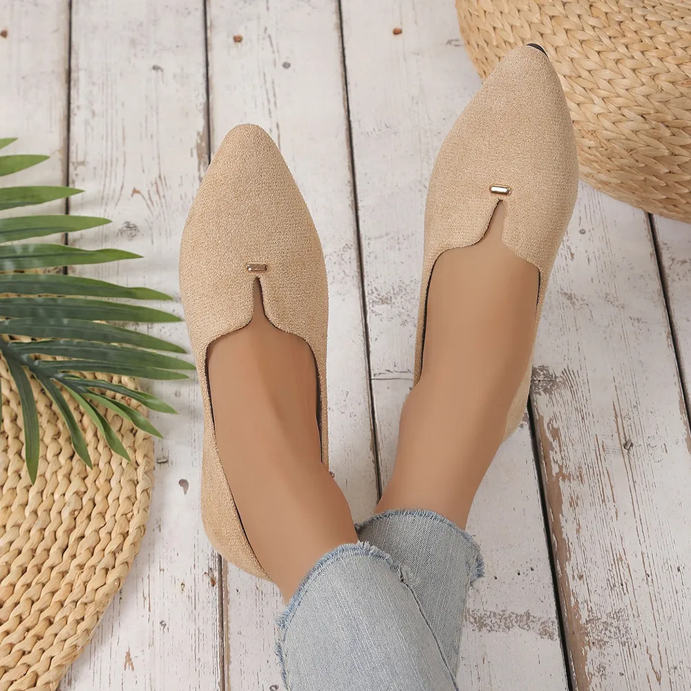Point Toe Flats Slip-Ons