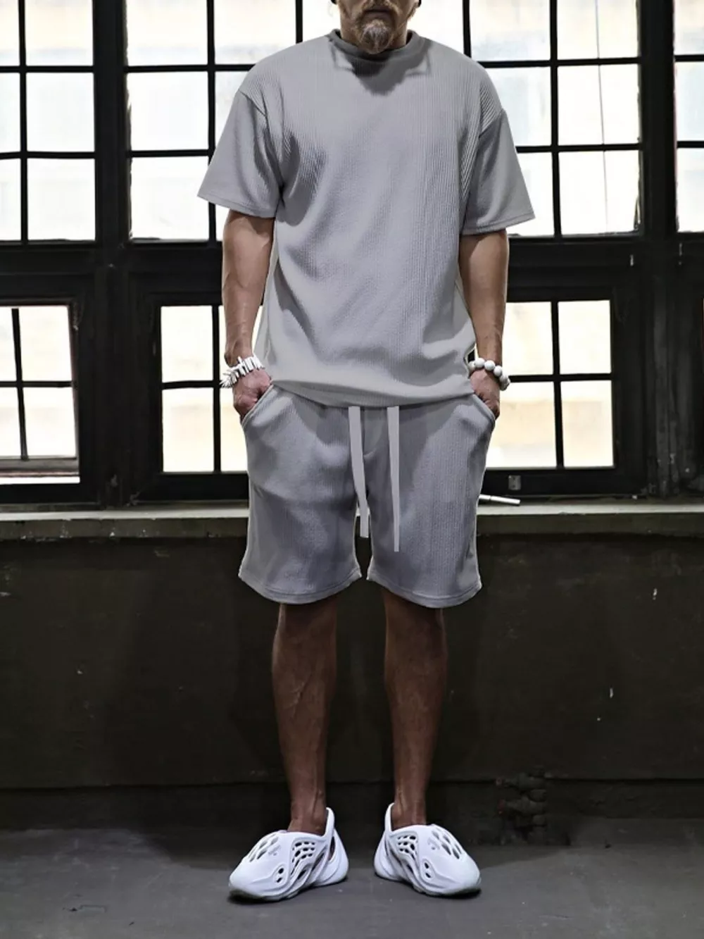 Men's Full Size Short Sleeve Top and Shorts Set Plus Size, image 7