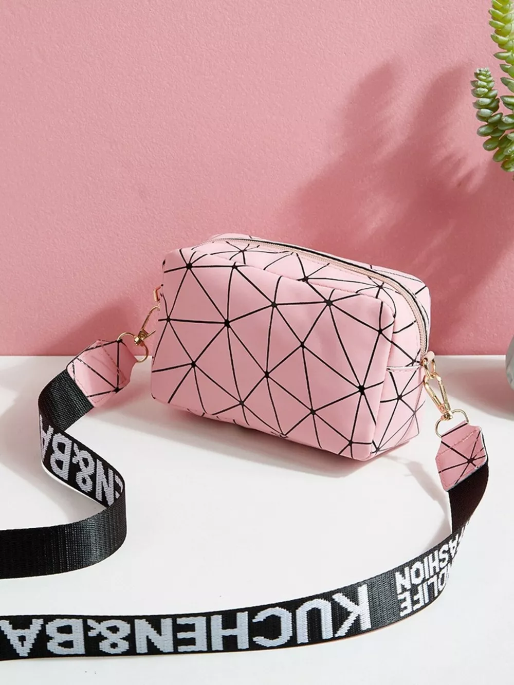 Geometric Pattern Crossbody Bag, image 4