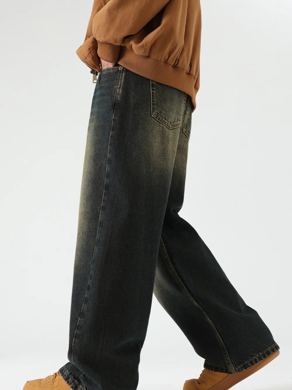 Men's Wide Leg Baggy Jeans, image 3