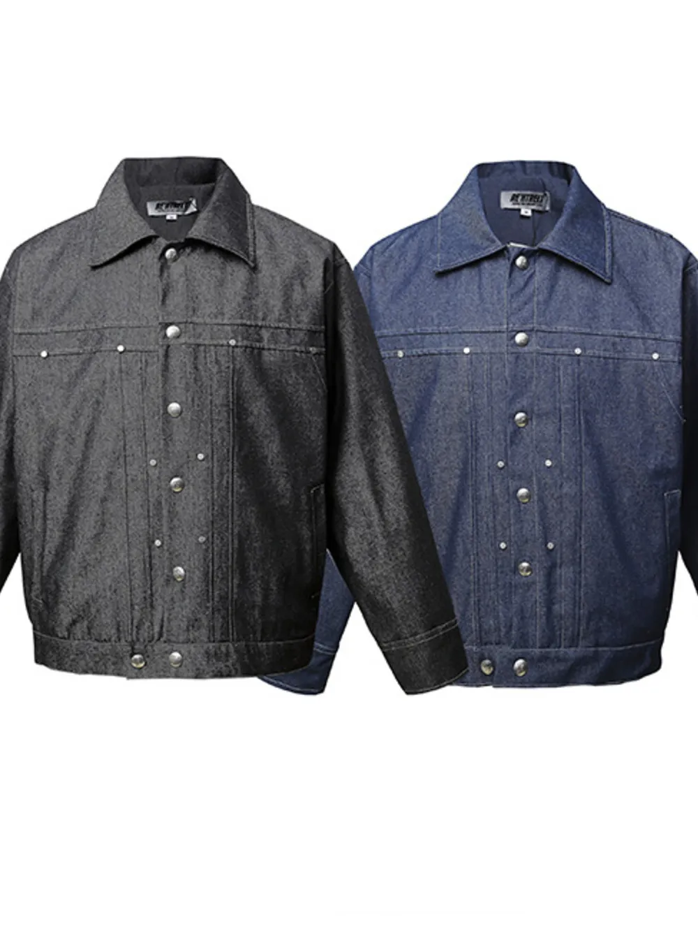 Men's Snap Down Long Sleeve Denim Jacket, image 5