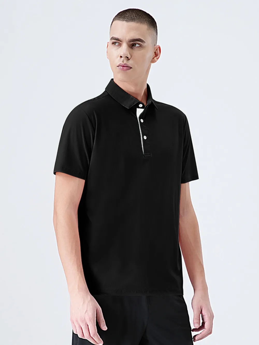 Men's Plus Size Breathable Short Sleeve Polo Shirt, image 3