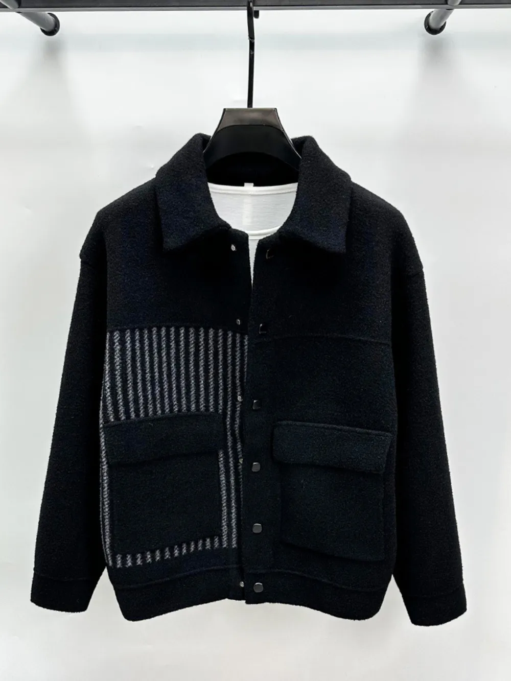 Men's Plus Size Button Up Long Sleeve Jacket, image 2