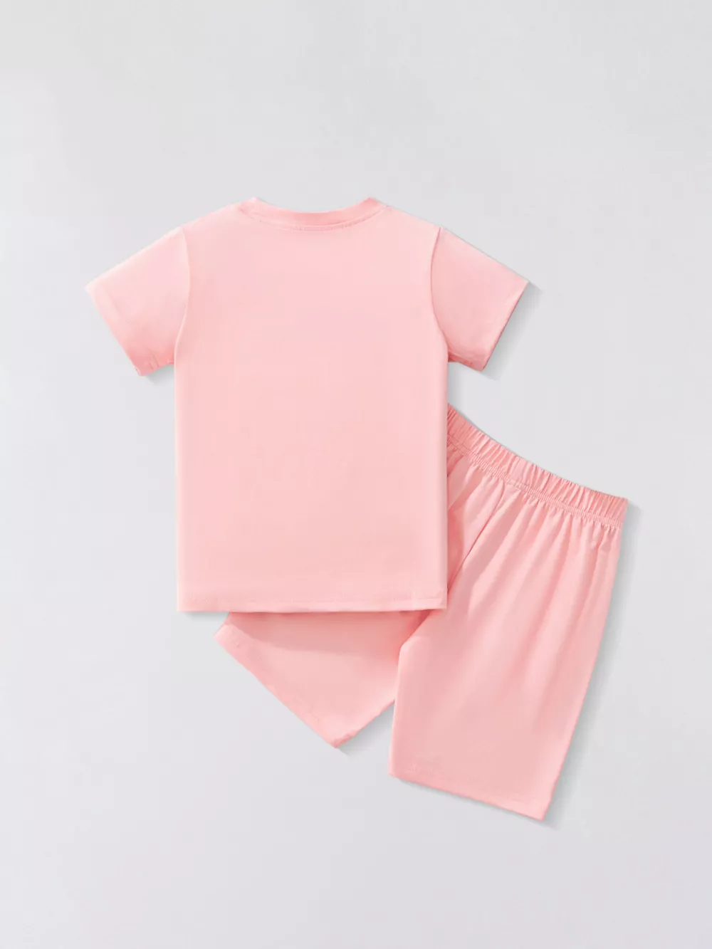Children's Swan Round Neck Tee and Shorts Casual Set, image 3