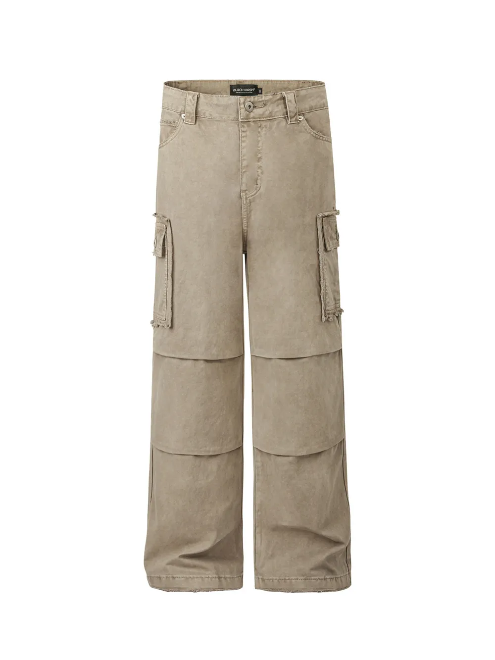 Men's Wide Leg Cargo Pants with Multi-Pockets, image 5