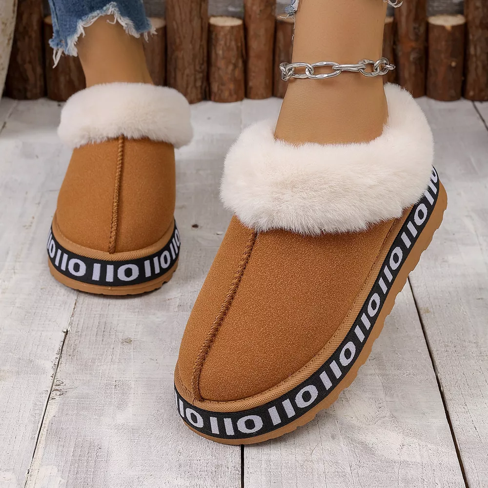 Round Toe Plush Lined Ankle Boots, image 6