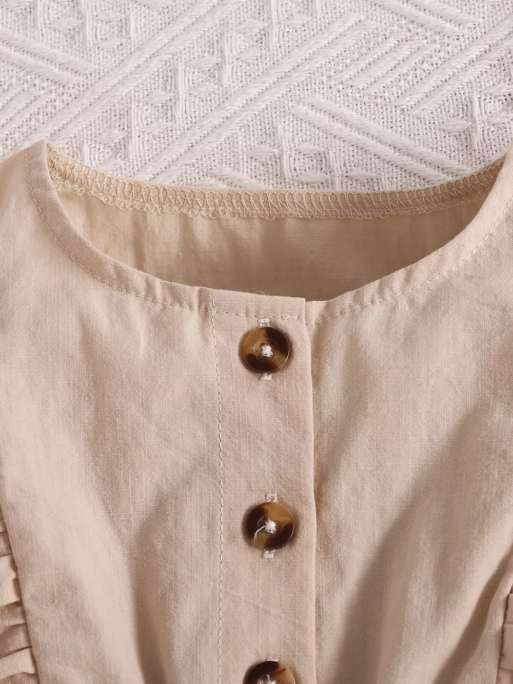 Children's Ruffle Trim Button Front Top and Shorts Set, image 2