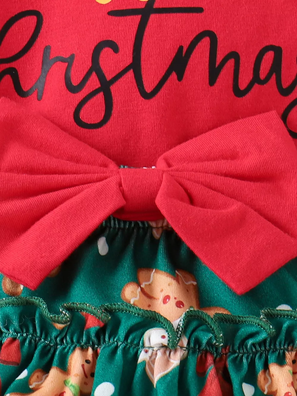 Children's My First Christmas Ruffle Sleeve Set, image 10