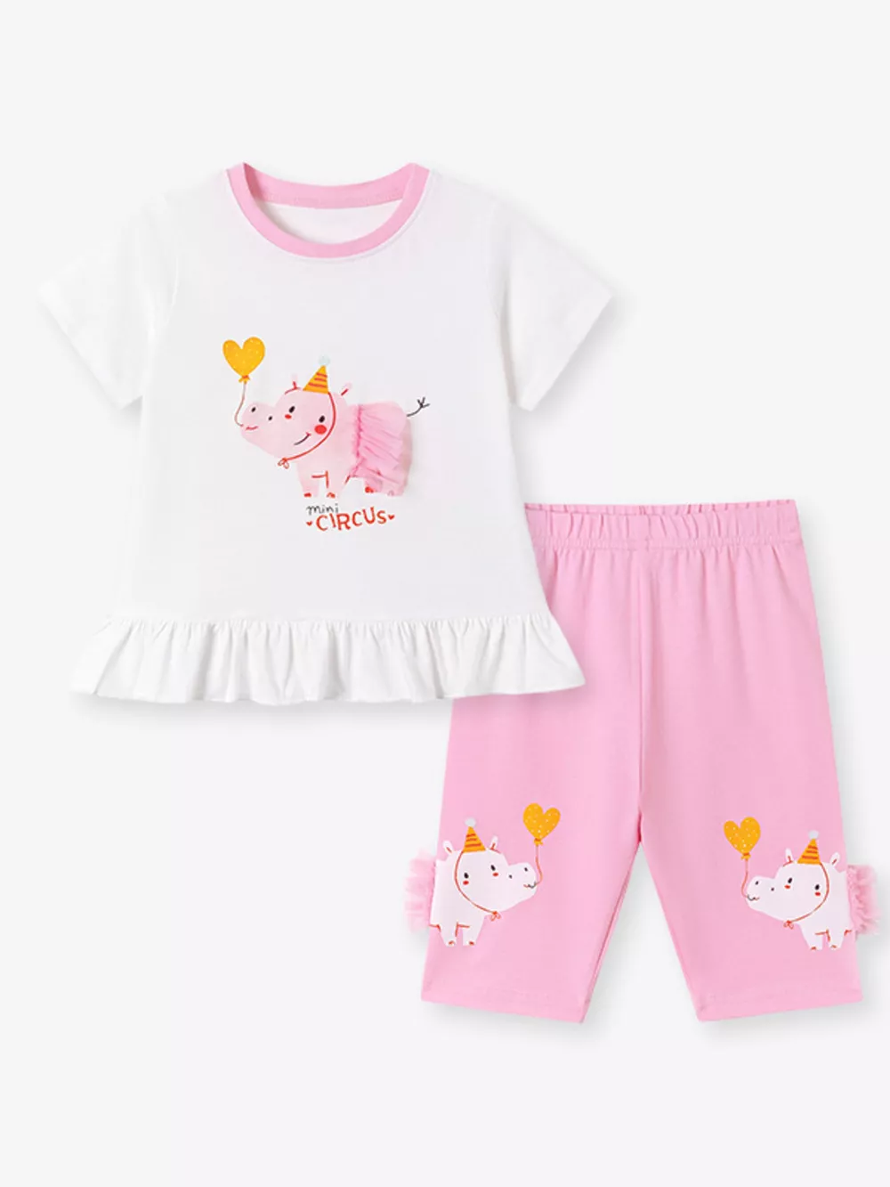 Children's Ruffled Hem Top and Capri Set, image 3