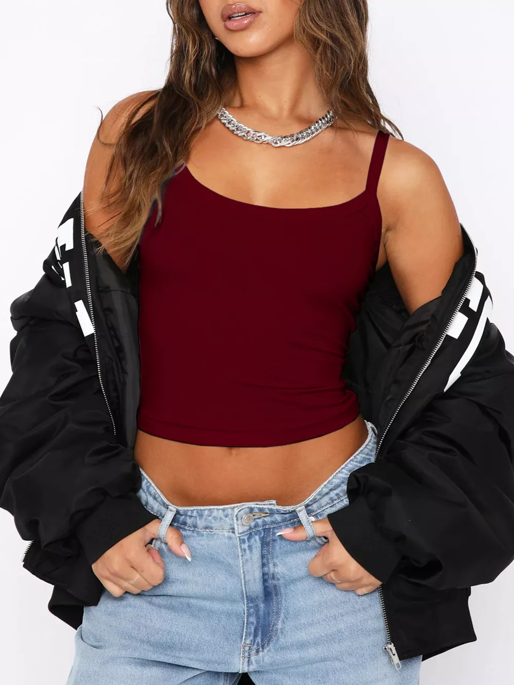 Scoop Neck Solid Color Cami, image 8