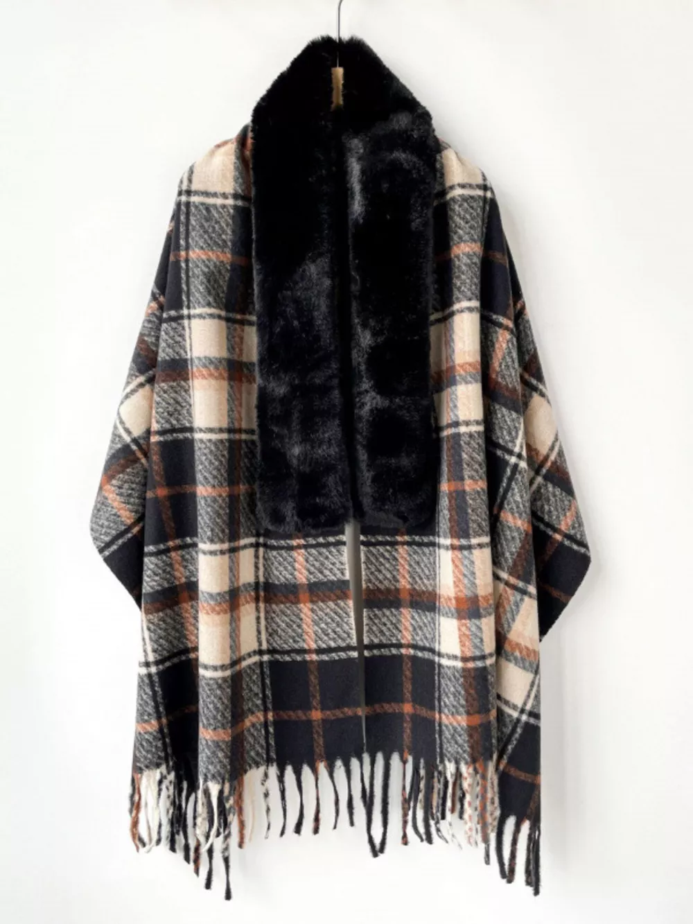 Faux Fur Fringe Scarf Wrap