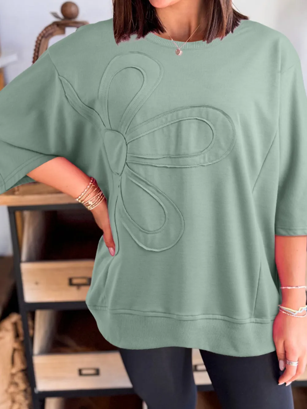 Round Neck Oversized T-Shirt, image 3