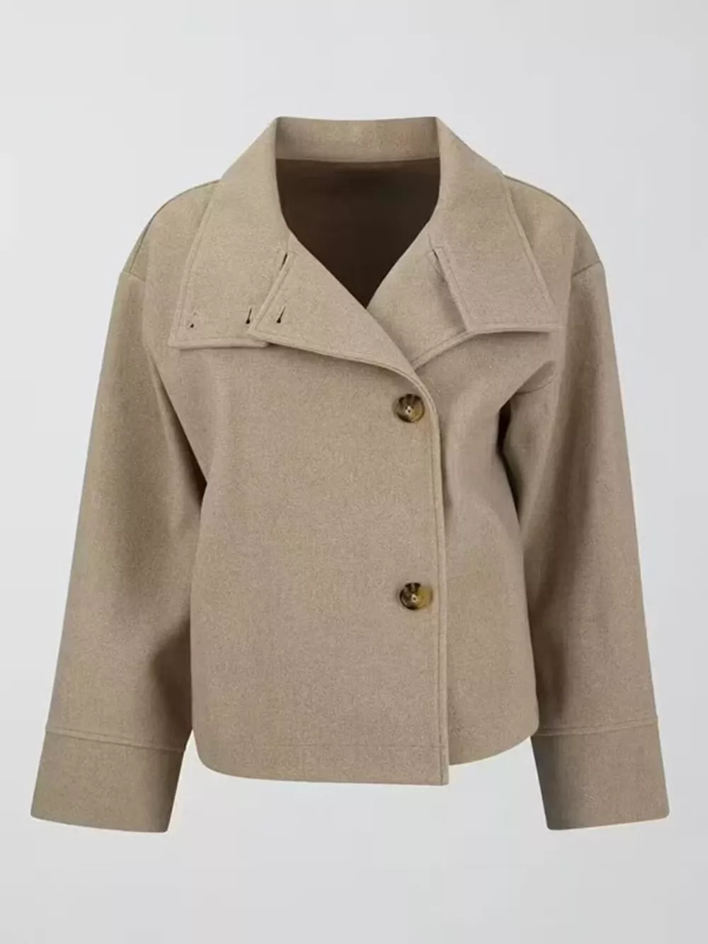 Wool Blend Long Sleeve Outerwear