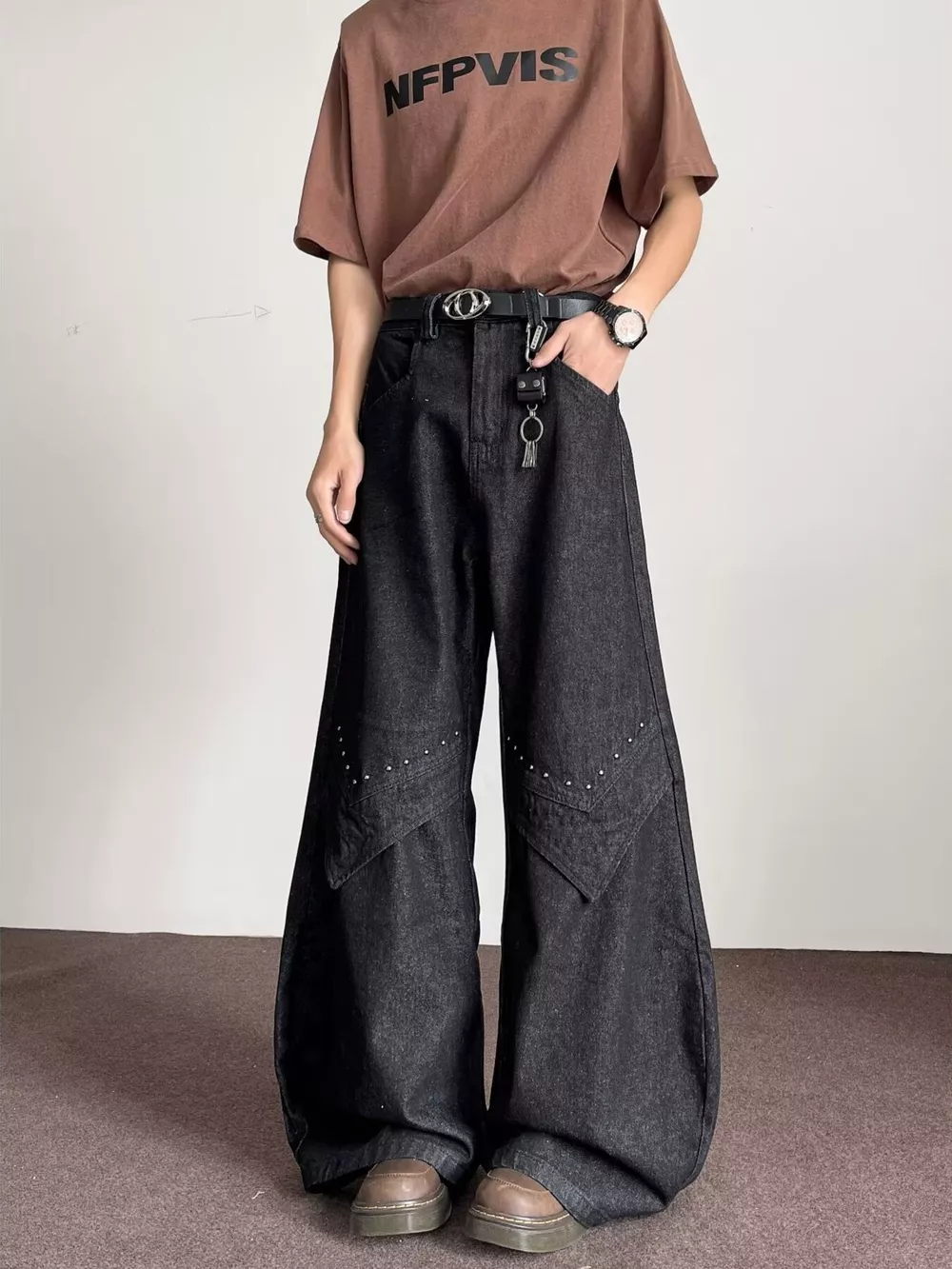 Men's Full Size Wide Leg Jeans Plus Size, image 5
