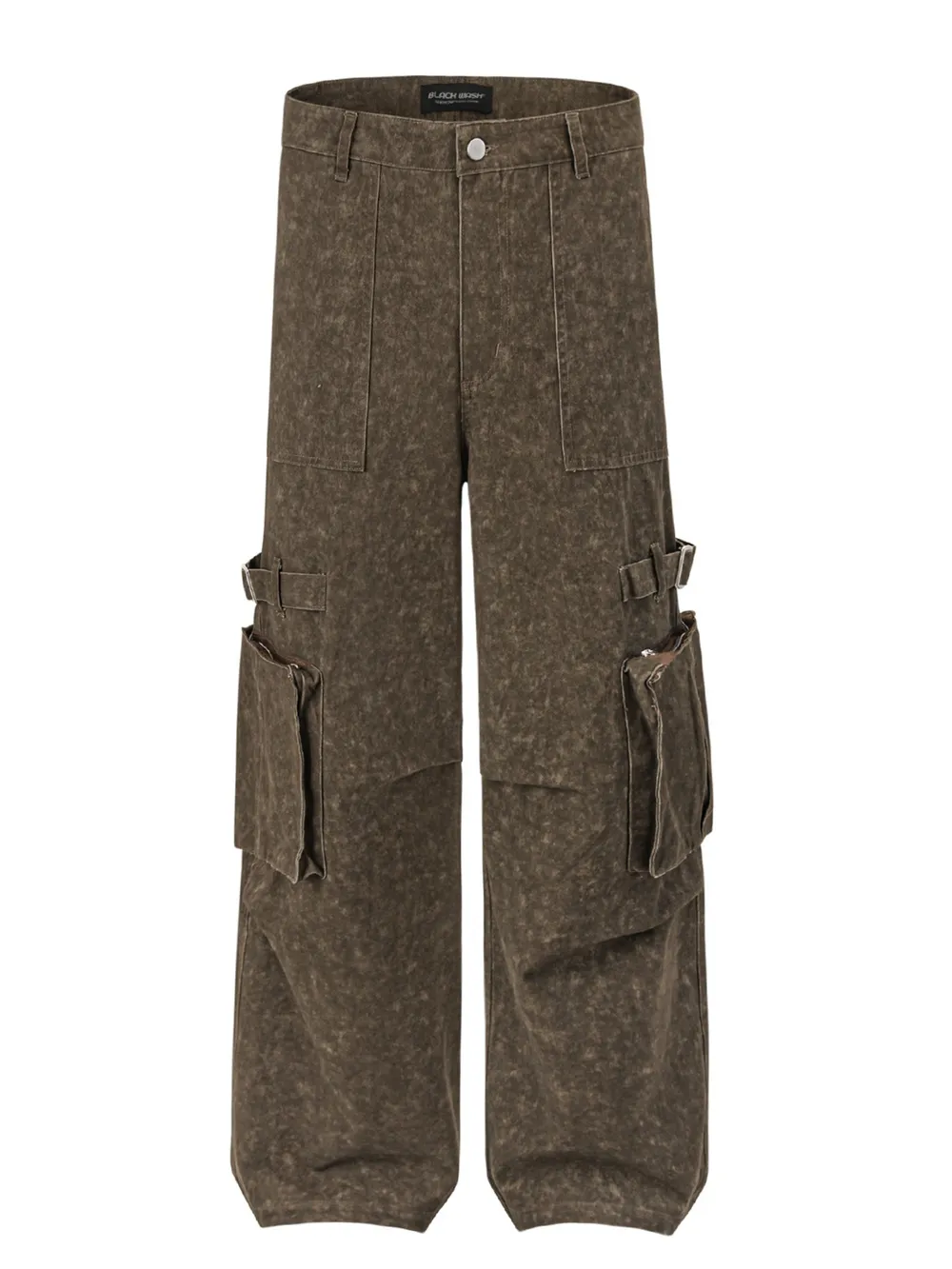 Men's Wide Leg Cargo Jeans, image 4