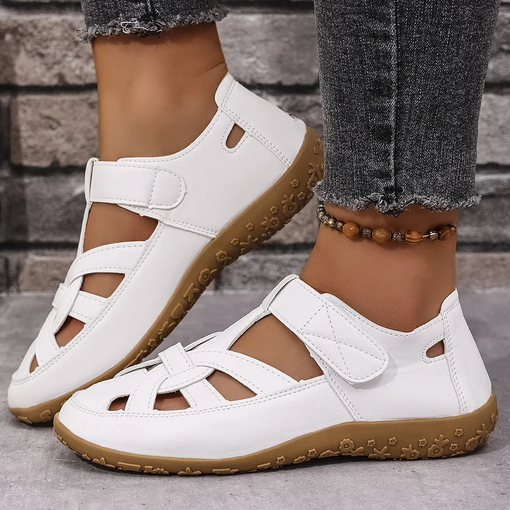Cutout Sandals with Velcro Straps, image 6