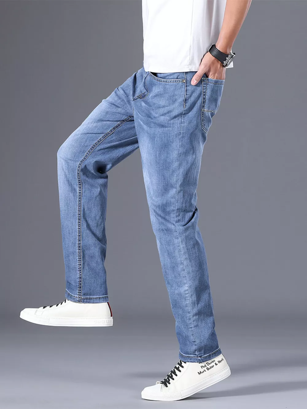 Men's High-Stretch Slim Fit Jeans, image 3