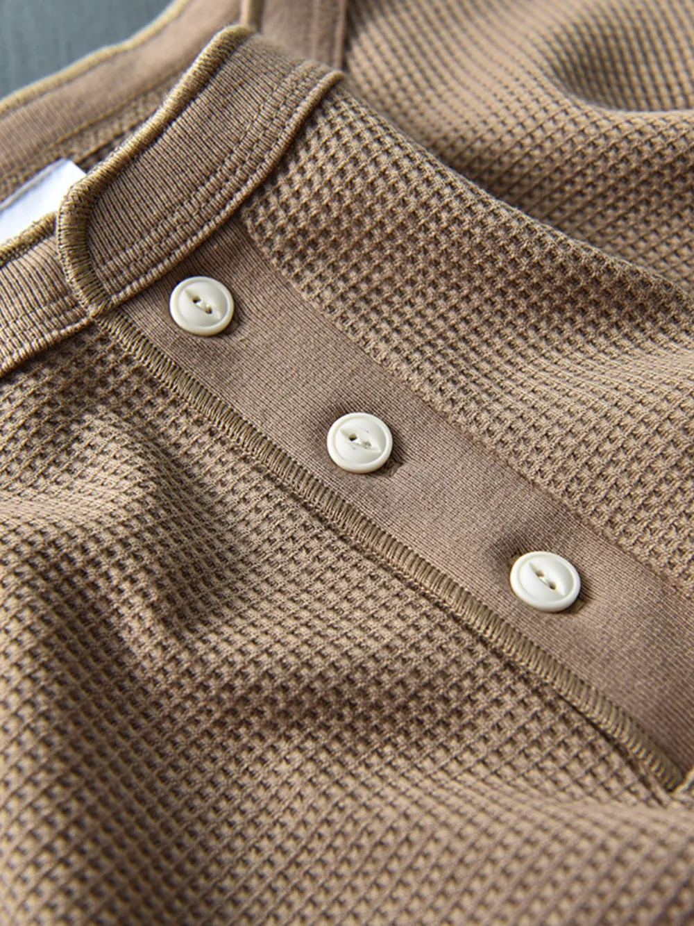 Men's Plus Size Button Detail Long Sleeve T-Shirt, image 6