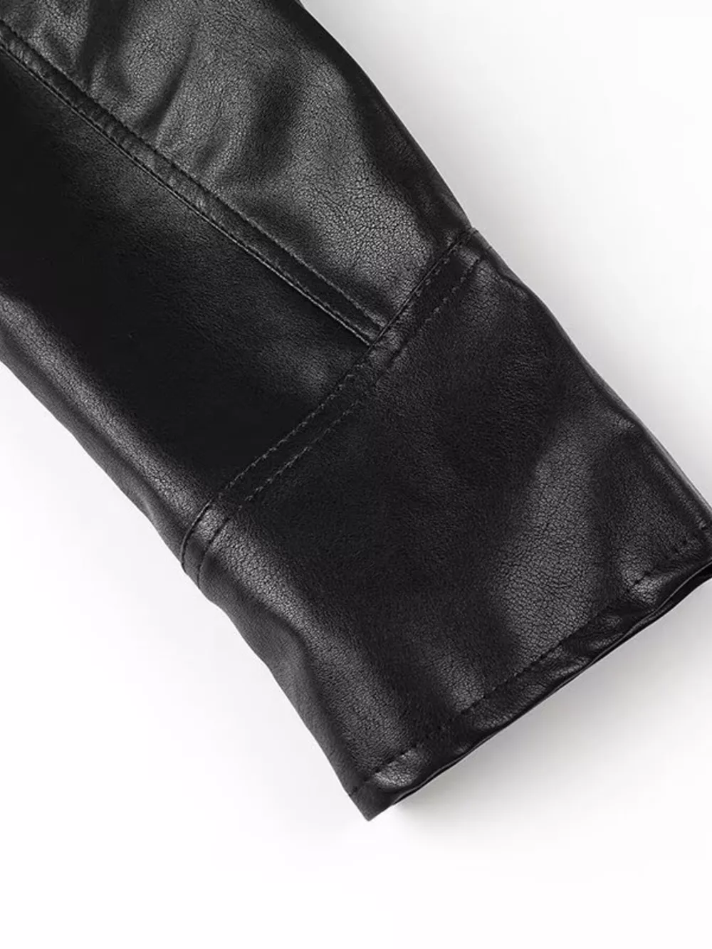 Belted Leather Jacket with Shawl Collar, image 17