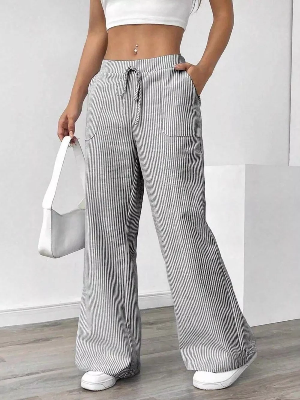 Striped Wide Leg Pants
