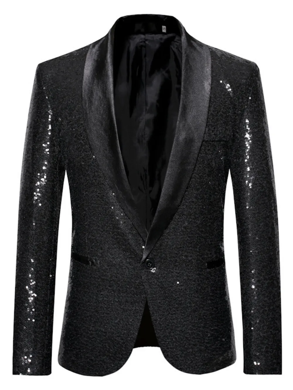 Men's Sequin Long Sleeve Blazer