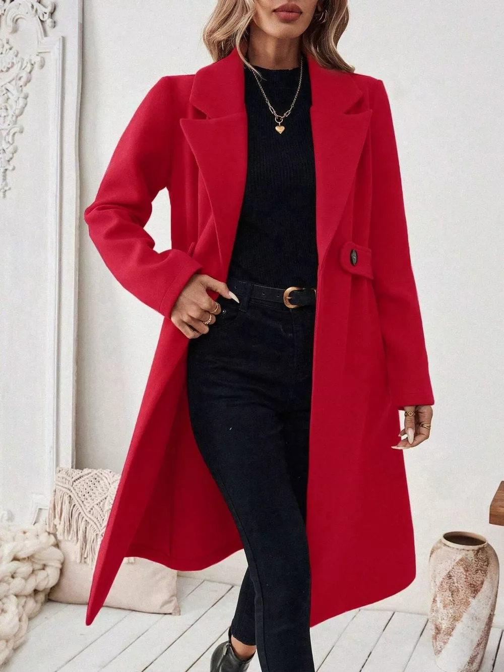 Single-Button Longline Coat, image 33
