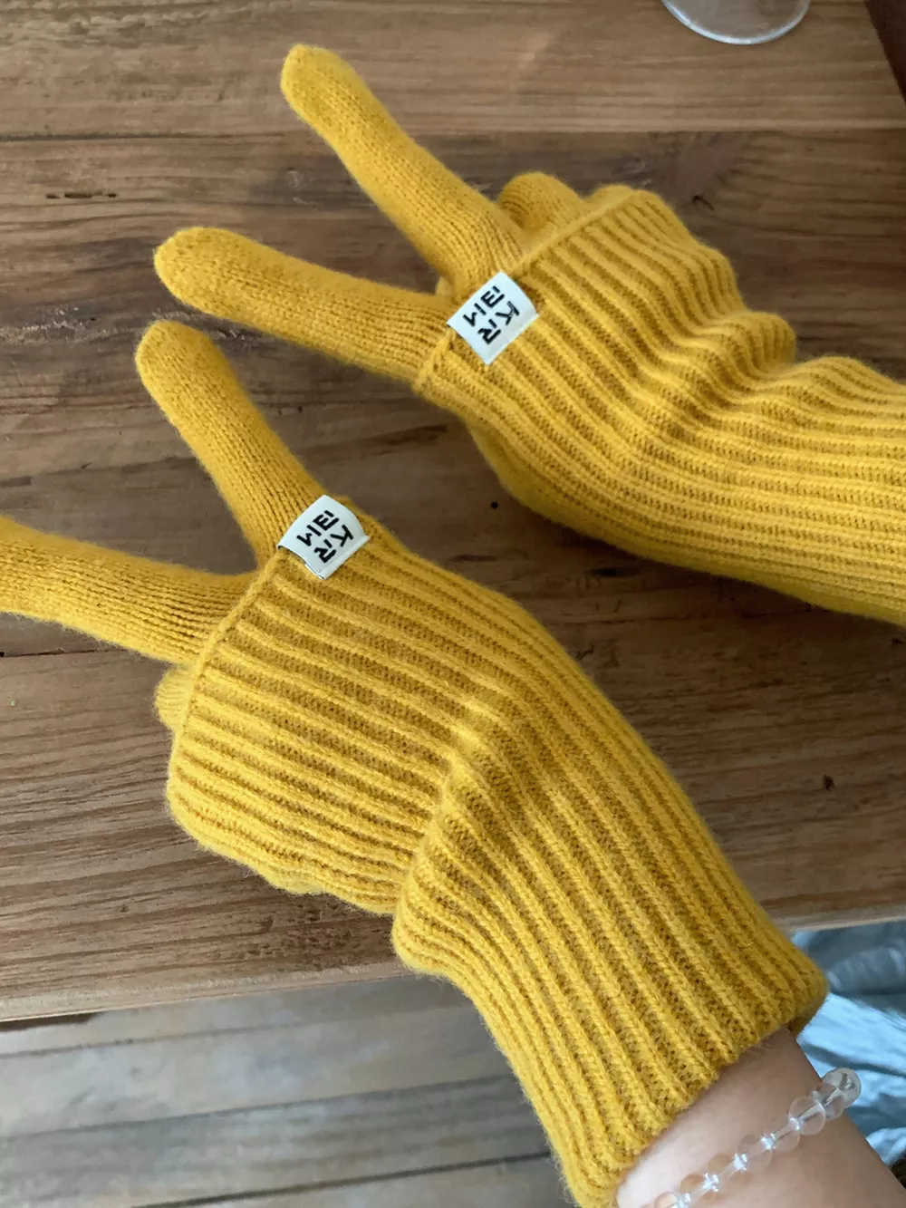 Ribbed Knit Winter Gloves, image 11