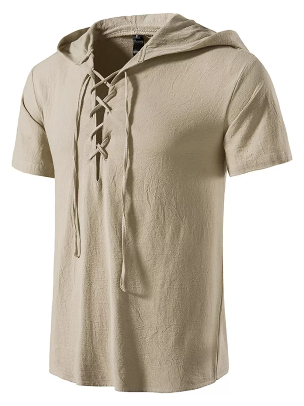 Men's Casual Lace-Up Hooded Top, image 2