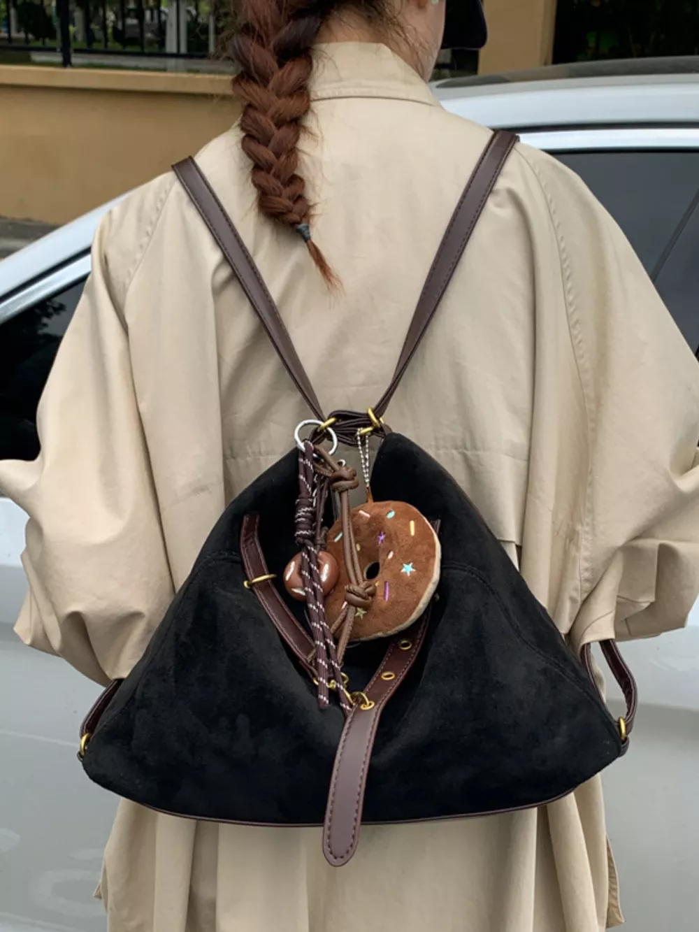 Adjustable Strap Handbag with Charm, image 9