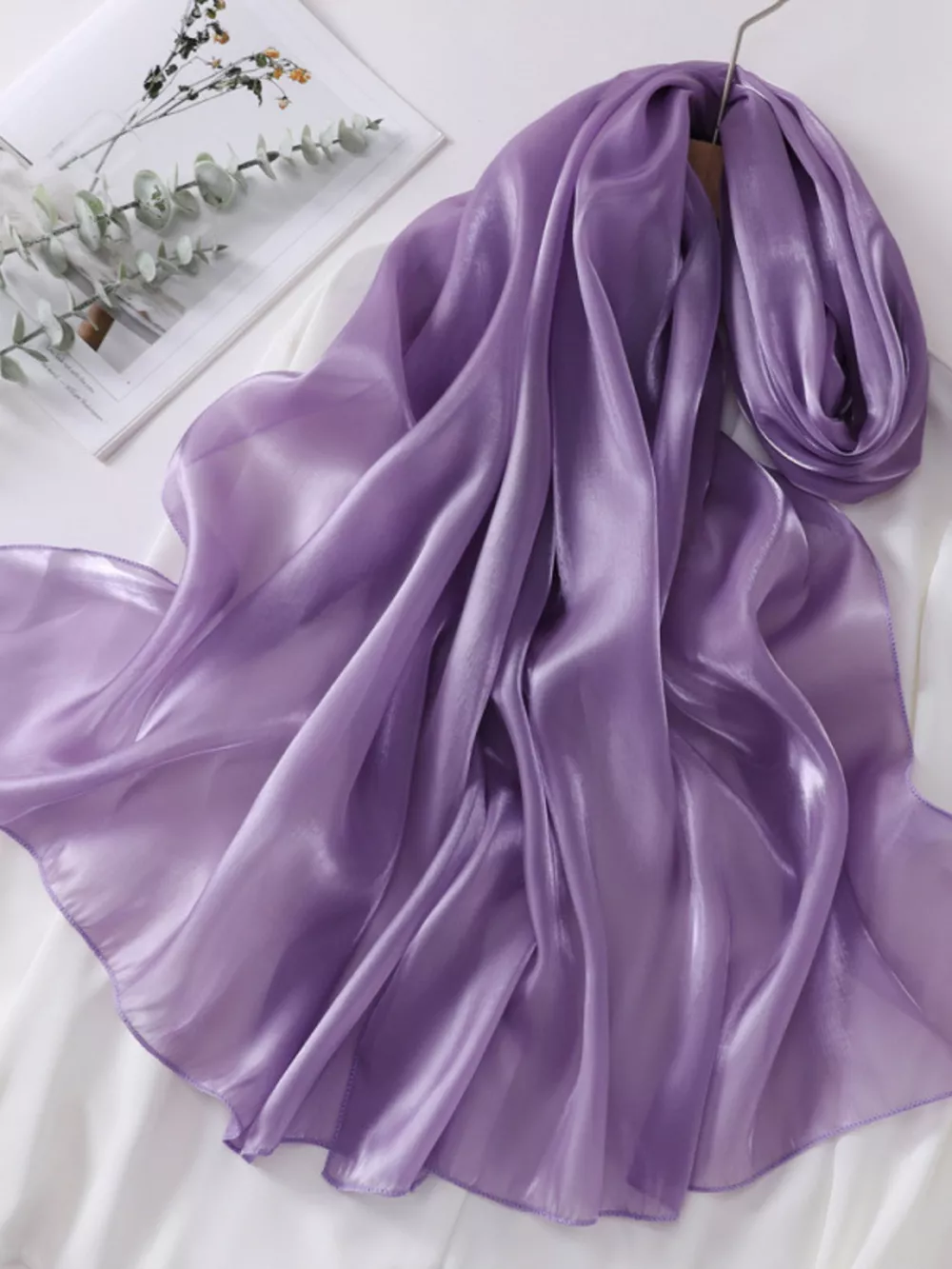 Solid Color Organza Scarf, image 4
