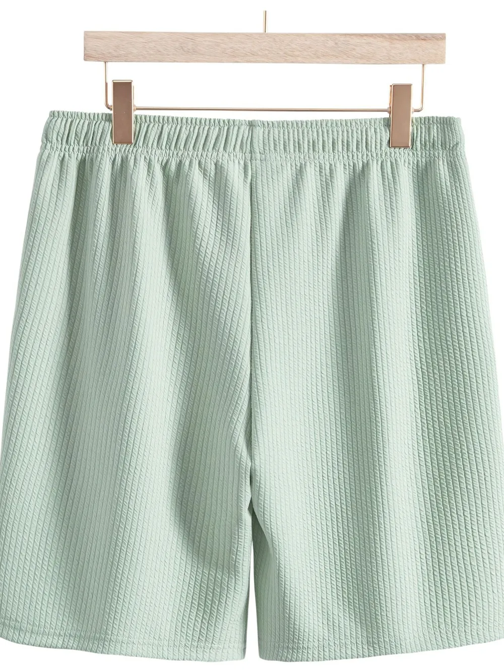 Men's Full Size Casual Textured Drawstring Shorts Plus Size, image 5
