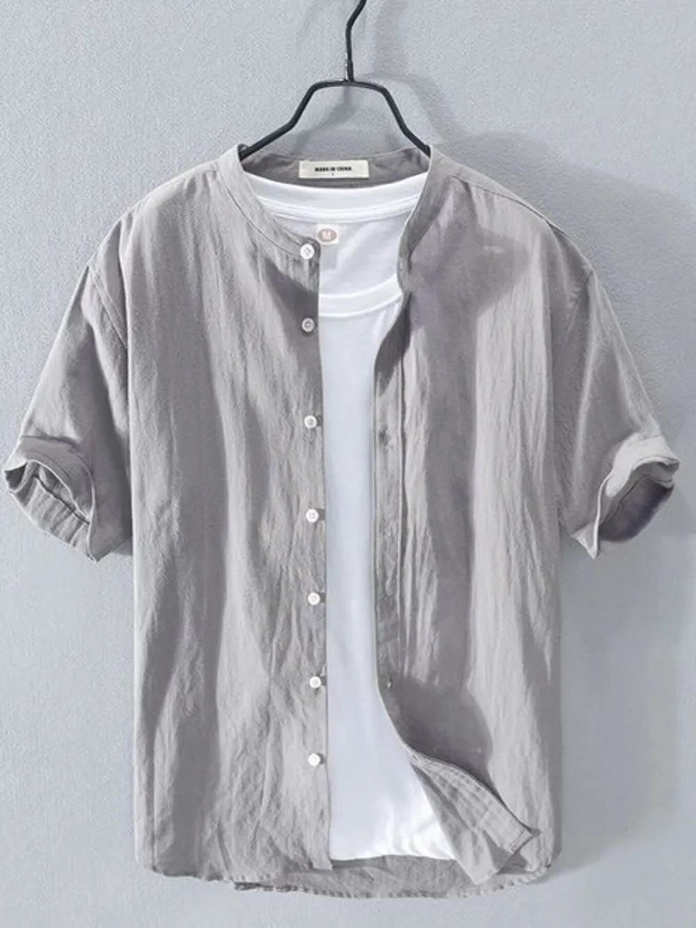 Men's Full Size Short Sleeve Button-Up Shirt Plus Size, image 4