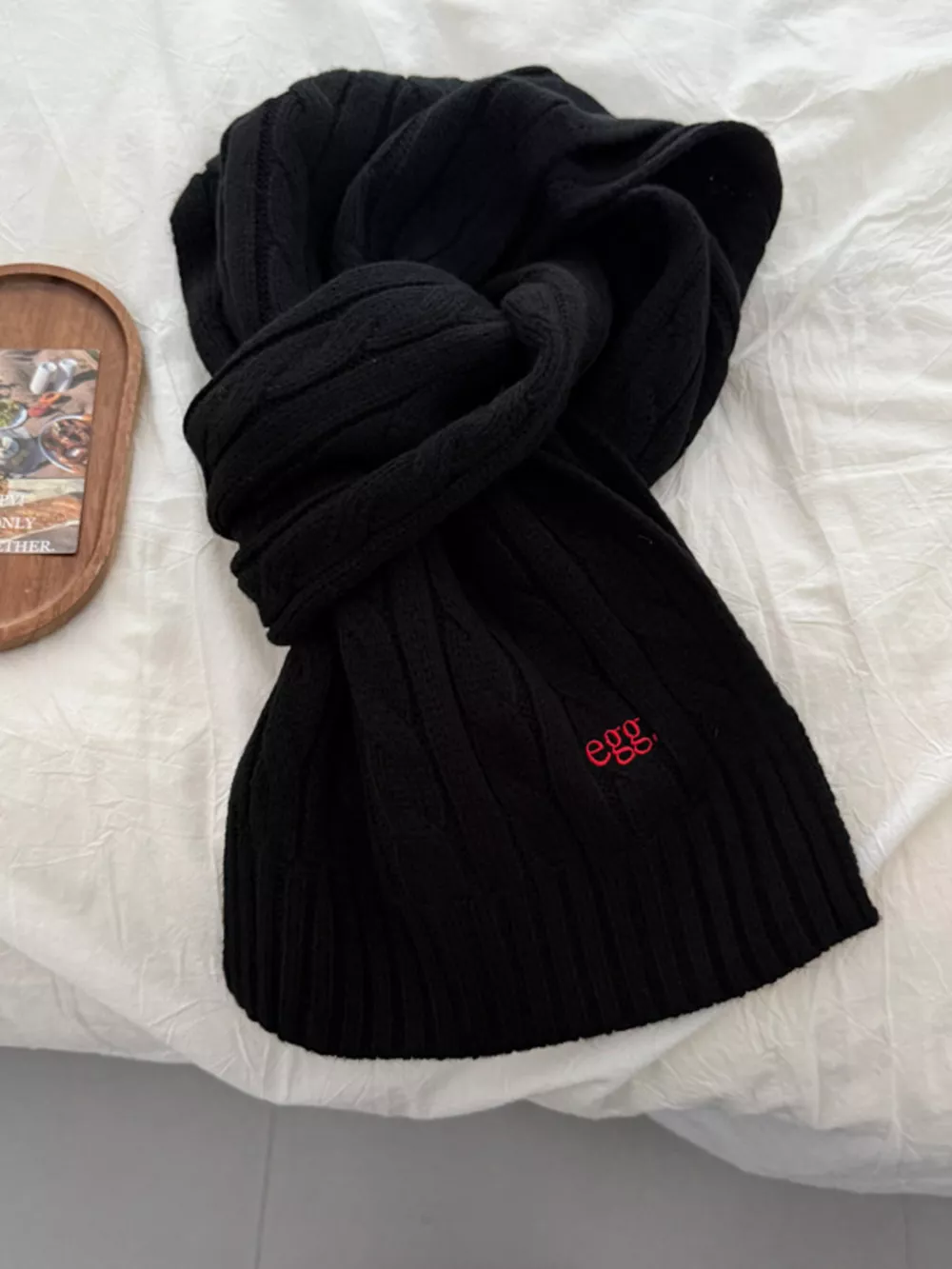 Ribbed Knitted Winter Scarf