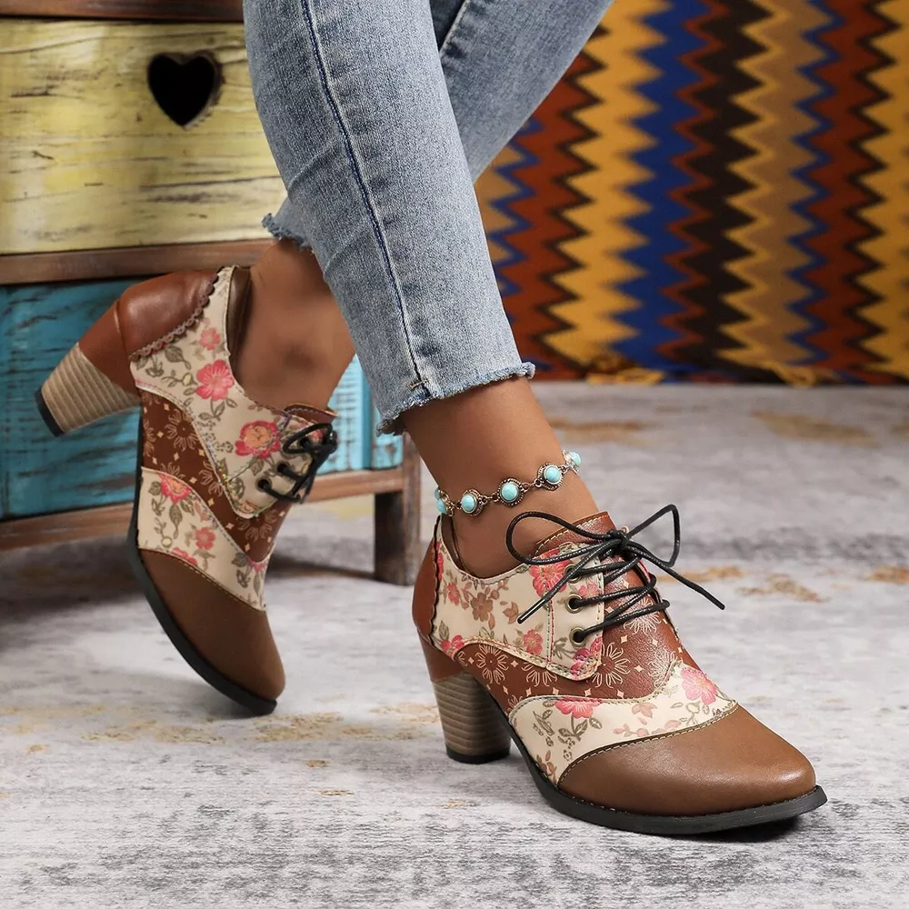 Lace-Up Block Heel Ankle Boots, image 14