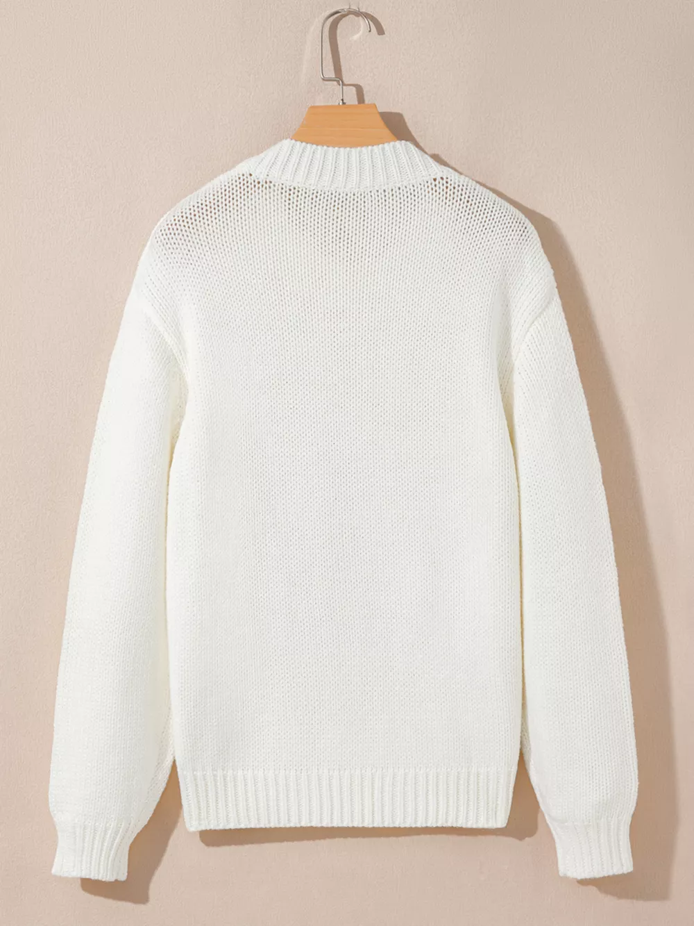Embroidered Bow Boots Graphic Drop Shoulder Sweater, image 6