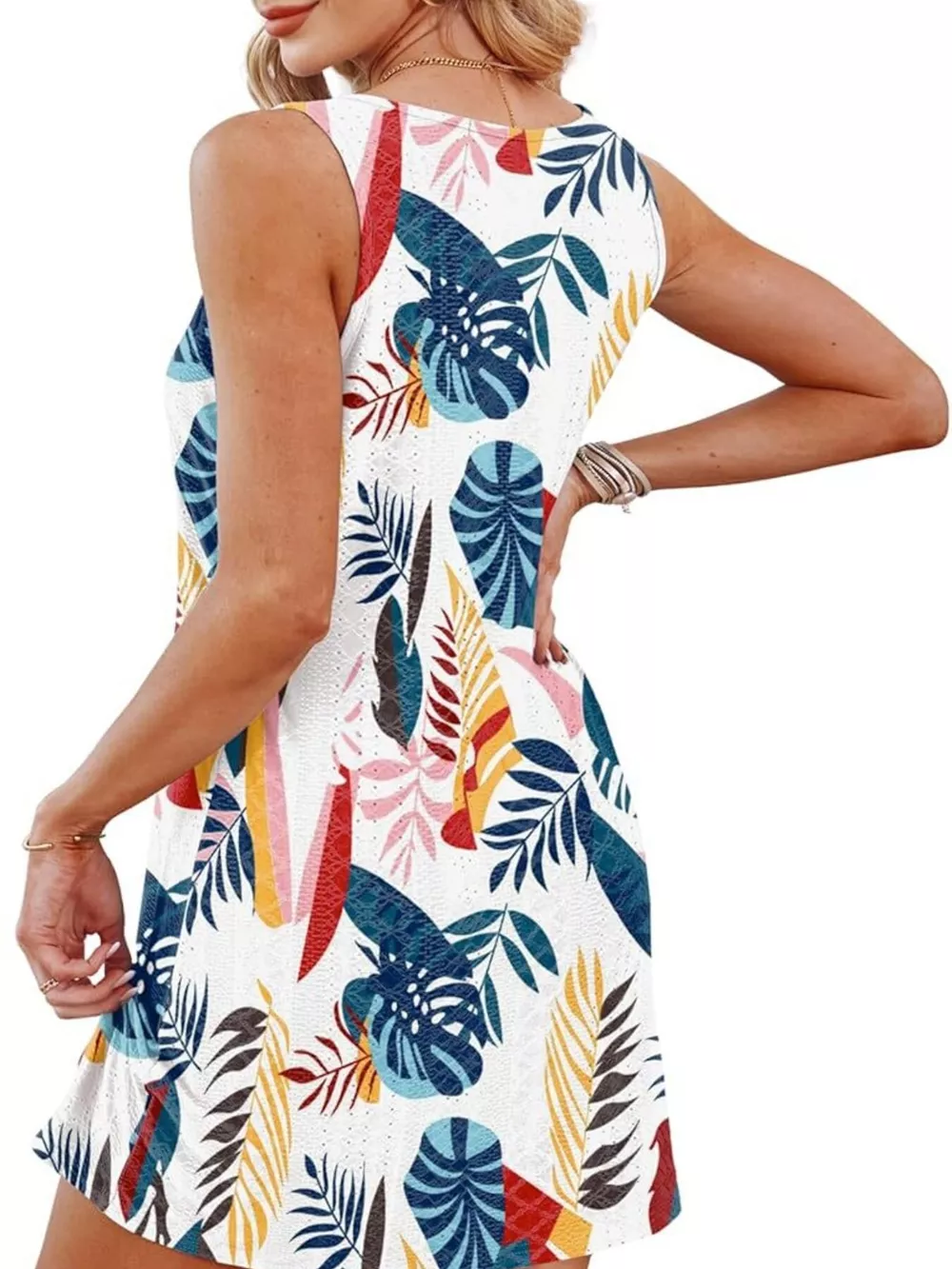 Sleeveless Knotted Hem Tank Dress, image 33