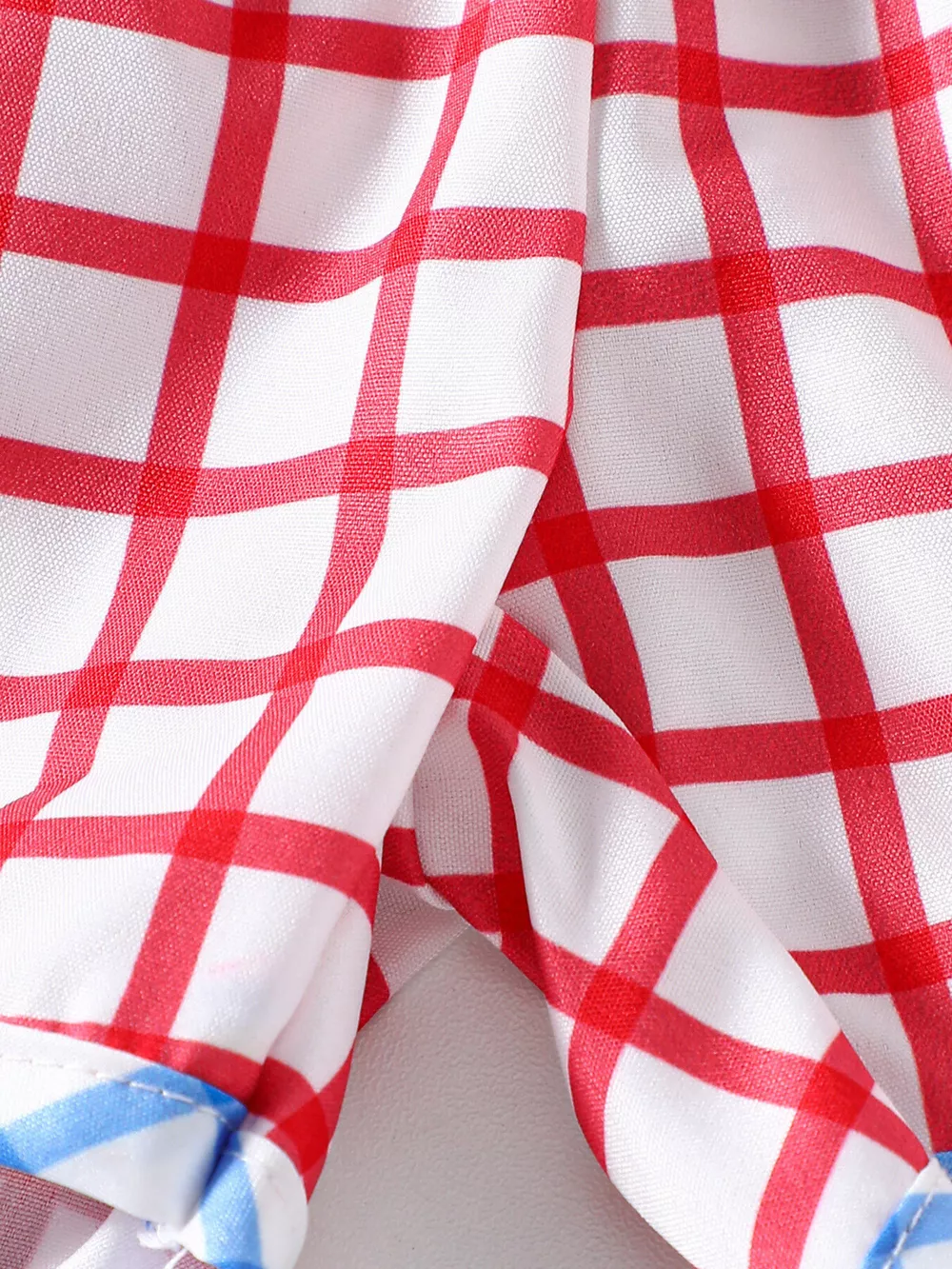 Children's Baseball Embroidered Top & Plaid Shorts Set, image 5