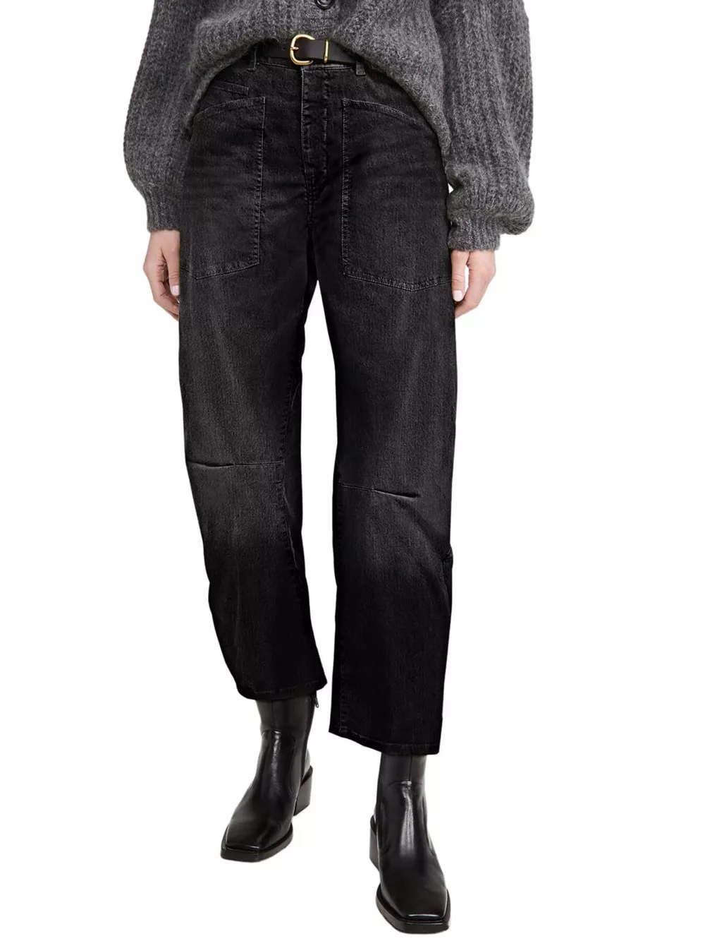 Wide-Leg Jeans with Patch Pockets, image 11
