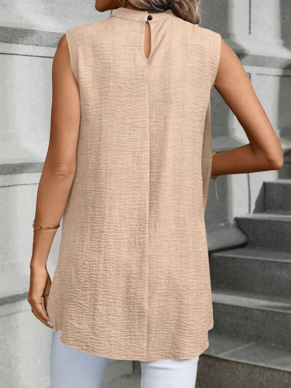 Mock Neck Sleeveless Top, image 5