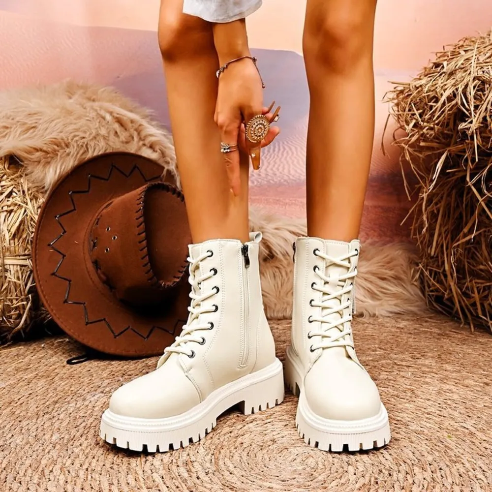 Lace-Up Platform Boots, image 8