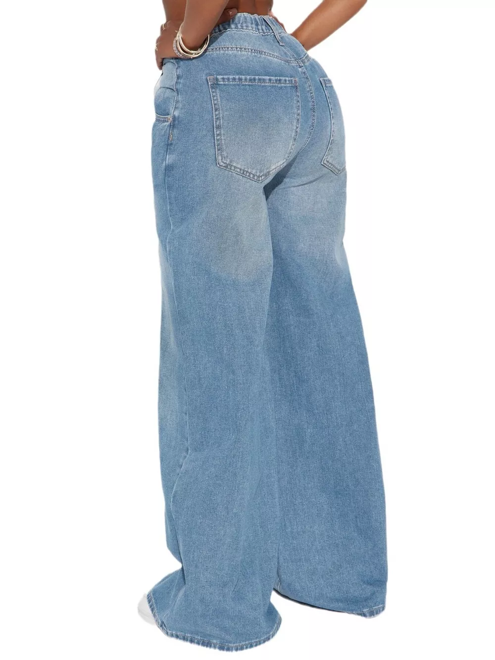 Full Size High-Waisted Wide-Leg Jeans Plus Size, image 6