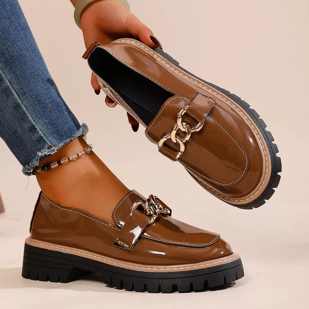 Chain Decor Chunky Loafers