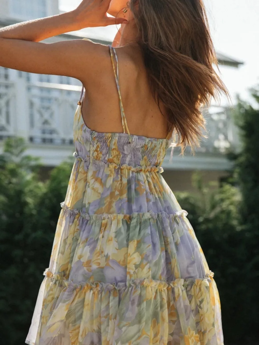 Floral Print Ruffle Tiered Mini Dress, image 10