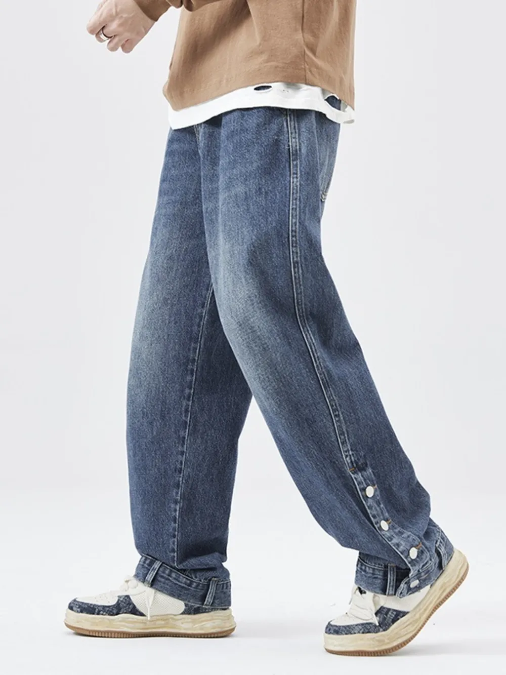 Men's Full Size Wide Leg Relaxed Fit Jeans Plus size, image 7
