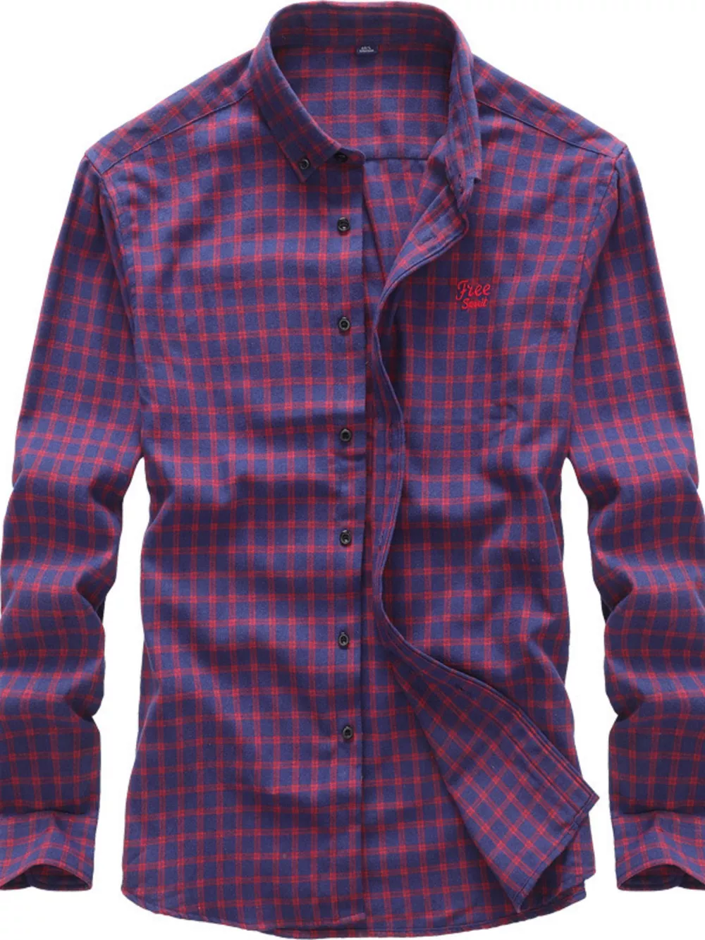 Men's Full Size Classic Plaid Button-Down Shirt Plus Size, image 4