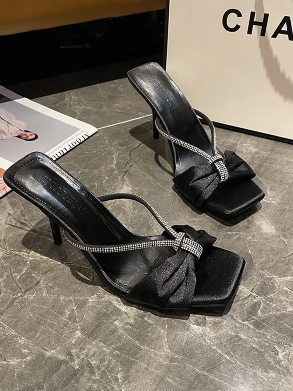 Bow Mid Heel Sandals, image 8